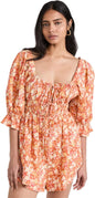 Free People Women's Show Me Love Romper, Original Combo, Floral, Orange, XS